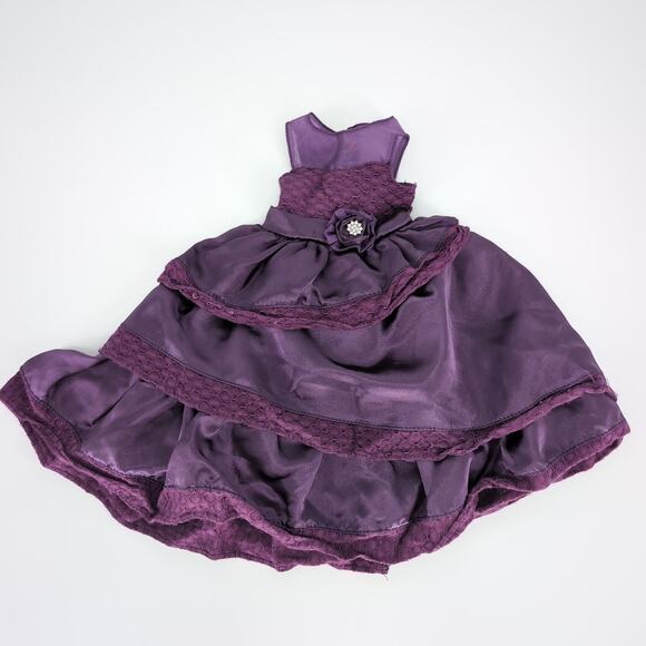 Unbranded Deep Purple Ankle Length Doll Formal Lined Dress for 18 inch Dolls GUC - Picture 11 of 12